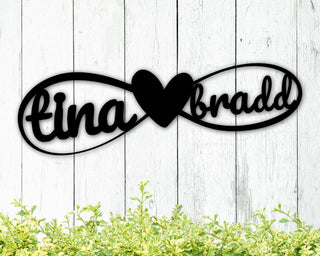 Metal Infinity Sign, Personalized Infinity Sign With Names, Name Infinity Sign, Couple Infinity Sign, Metal Sign Laser Cut Metal Signs Custom Gift Ideas