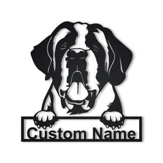 Personalized St Bernard Dog Metal Sign Art, Custom St Bernard Dog Metal Sign, St Bernard Dog Gifts Funny, Dog Gift, Animal Custom Laser Cut Metal Signs Custom Gift Ideas