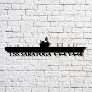 Uss Saratoga Cvcva60 Navy Ship Metal Art, Gift For Navy Veteran, Navy Ships Silhouette Metal Art, Navy Home Decor Laser Cut Metal Signs Custom Gift Ideas