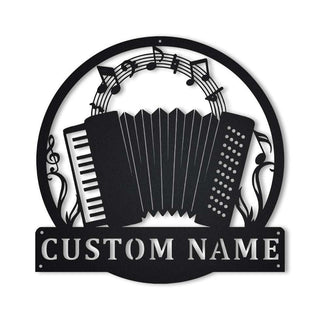 Personalized Accordion Metal Sign Art, Custom Accordion Metal Sign, Accordion Gifts For Men, Accordion Gift, Musical Instrument Gift Laser Cut Metal Signs Custom Gift Ideas