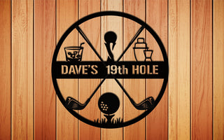 Personalized Golf Sign, Golf Decor, Golf Wall Art, 19th Hole Sign, Metal Golf Sign, Golf Gifts For Men, Man Cave Sign, Fathers Day Gift Laser Cut Metal Signs Custom Gift Ideas