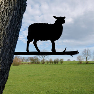 Sheep Tree Stake, Farmhouse Steel Art, Gift For Him Laser Cut Metal Signs Custom Gift Ideas