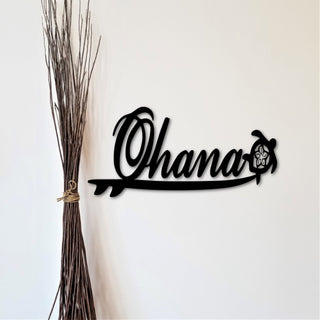 Ohana Means Family Sign, Hawaiian Decor, Ohana Metal Word Art, Family Sign, Hawaii Art Tropical Decor, Family Wall Art, Beach Sign Laser Cut Metal Signs Custom Gift Ideas