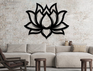 Lotus Flower Metal Sign, Lotus Wall Art, Yoga Wall Decor, Flower Sign, Yoga Lovers Gift, Namaste Wall Decor, Bedroom Decor, Signs For Home Laser Cut Metal Signs Custom Gift Ideas