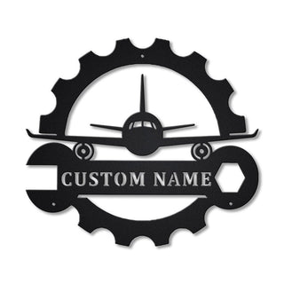 Personalized Aircraft Mechanic Metal Sign Art, Custom Aircraft Mechanic Metal Sign, Aircraft Mechanic Gifts, Job Gift, Birthdy Gift Laser Cut Metal Signs Custom Gift Ideas