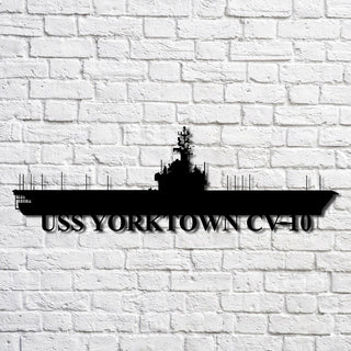 Uss Yorktown Cv_10 Navy Ship Metal Art, Custom Us Navy Ship Cut Metal Sign, Gift For Navy Veteran, Navy Ships Silhouette Metal Art, Navy Home Decor Laser Cut Metal Signs Custom Gift Ideas