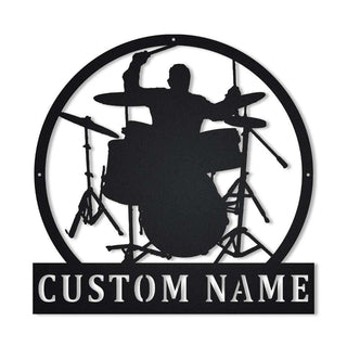 Personalized Drummer Male Metal Sign Art, Custom Drummer Male Metal Sign, Drummer Gifts For Men, Drummer Male Gift, Music Gift, Laser Cut Metal Signs Custom Gift Ideas