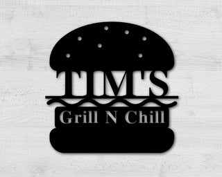 Personalized Metal Bbq Sign, Personalized Grill Sign, Father's Day Git, Bbq Grill Sign, Man Cave Decor, Out Door Kitchen Metal Signs, Burger Laser Cut Metal Signs Custom Gift Ideas