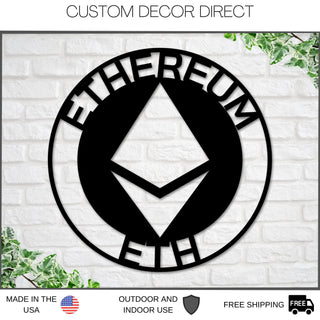 Ethereum To The Moon, Ethereum Sign, Metal Ethereum Sign, Personalized Ethereum , Custom Cryptocurrency Sign, Ethereum Gift, Ethereum Art Laser Cut Metal Signs Custom Gift Ideas