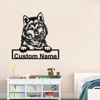 Personalized Alaskan Malamute Metal Sign,alaskan Malamute Metal Wall Art, Dog Metal Sign, Alaskan Malamute Lover Gifts, Dog Lover Gifts, Metal Laser Cut Metal Signs Custom Gift Ideas