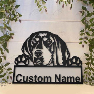 Bluetick Coonhound Dog Personalized Metal Wall Decor, Cut Metal Sign, Metal Wall Art, Metal House Sign Laser Cut Metal Signs Custom Gift Ideas