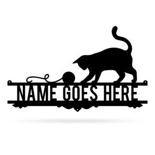 Cat Lovers Monogram, Cut Metal Sign, Metal Wall Art, Metal House Sign Laser Cut Metal Signs Custom Gift Ideas