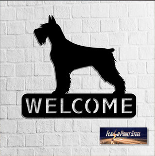 Schnauzer Sign, Dog House, Family Dog, Entrance Sign, Wall Decor, Plasma Cut Steel, Custom Sign, Welcome Sign, Personalized Laser Cut Metal Signs Custom Gift Ideas