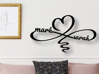 Personalized Metal Sign, Infinity Sign, Wall Art, Name Sign, Metal Signs, Metal Wall Decor, Infinity Sign With Names, Infinity Sign Metal, Laser Cut Metal Signs Custom Gift Ideas