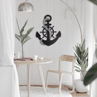 Nautical Anchor Ocean Maritime Wall Art Decor Cut Metal Sign Laser Cut Metal Signs Custom Gift Ideas