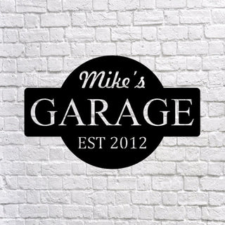 Personalized Metal Garage Sign, Garage Wall Decor, Metal Wall Decor, Garage Decor, Personalized Home Decor, Metal Wall Art, Laser Cut Metal Signs Custom Gift Ideas