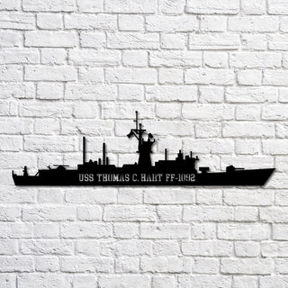 Uss Thomas C. Hart Ff1092 Navy Ship Metal Art, Gift For Navy Veteran, Navy Ships Silhouette Metal Art, Navy Home Decor Laser Cut Metal Signs Custom Gift Ideas