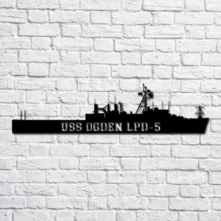 Uss Ogden Lpd5 Navy Ship Metal Art, Gift For Navy Veteran, Navy Ships Silhouette Metal Art, Navy Home Decor Laser Cut Metal Signs Custom Gift Ideas