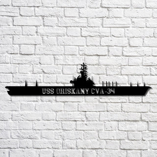 Uss Oriskany Cva34 Navy Ship Metal Art, Gift For Navy Veteran, Navy Ships Silhouette Metal Art, Navy Home Decor Laser Cut Metal Signs Custom Gift Ideas