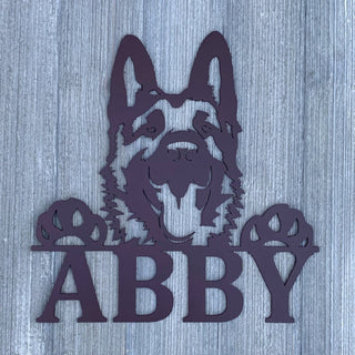 German Shepherd Metal Sign Personalized, Cut Metal Sign, Wall Metal Art Laser Cut Metal Signs Custom Gift Ideas