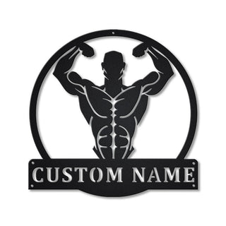 Personalized Bodybuilding Monogram Metal Sign Art, Custom Bodybuilding Metal Sign, Hobbie Gifts, Sport Gift, Birthday Gift Laser Cut Metal Signs Custom Gift Ideas