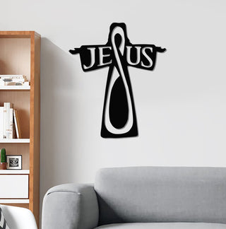 Bible Jesus in cross Cut Metal Sign Laser Cut Metal Signs Custom Gift Ideas