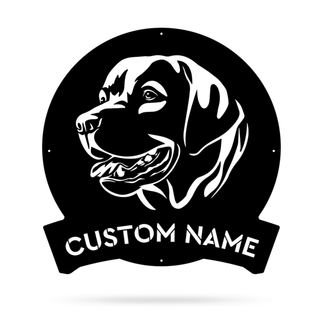 The Labrador Monogram, Cut Metal Sign, Metal Wall Art, Metal House Sign Laser Cut Metal Signs Custom Gift Ideas