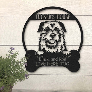 Border Terrier Dog Lovers Funny Personalized Metal House Sign Laser Cut Metal Signs Custom Gift Ideas