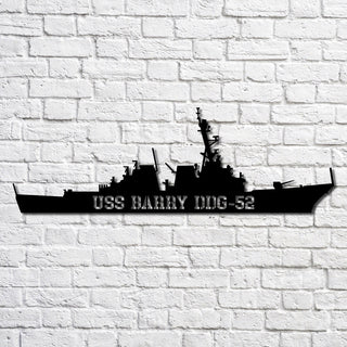 Uss Barry Ddg 52 Navy Ship Metal Art, Custom Us Navy Ship Cut Metal Sign, Gift For Navy Veteran, Navy Ships Silhouette Metal Art, Navy Home Decor Laser Cut Metal Signs Custom Gift Ideas