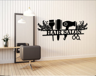 Salon Sign, Custom Beauty Salon Sign, Metal Sign For Salon, Decor, Entry Salon Sign, Personalized Hair Salon Sign, Custom Business Signage Laser Cut Metal Signs Custom Gift Ideas