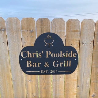 Personalized Grill Sign, Custom Bbq Sign, Metal Bbq Sign, Metal Grill Sign, Personalized Bbq Sign, Grill Sign Metal Wall Art, Fathers Day, Laser Cut Metal Signs Custom Gift Ideas