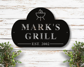 Personalized Grill Sign, Custom Bbq Sign, Metal Bbq Sign, Metal Grill Sign, Personalized Bbq Sign, Grill Sign Metal Wall Art, Fathers Day, Laser Cut Metal Signs Custom Gift Ideas