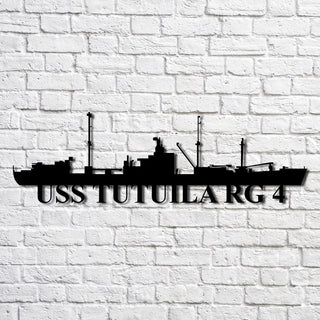 Uss Tutuila Rg 4 Navy Ship Metal Art, Custom Us Navy Ship Cut Metal Sign, Gift For Navy Veteran, Navy Ships Silhouette Metal Art, Navy Home Decor Laser Cut Metal Signs Custom Gift Ideas