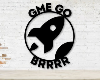 Gme Go Brrr, To The Moon, Office Sign, Custom Metal Sign, Wallstreet Sign, Wallstreetbets, Dfv, Gamestop Stock, Diamond Hands, Personalized Laser Cut Metal Signs Custom Gift Ideas