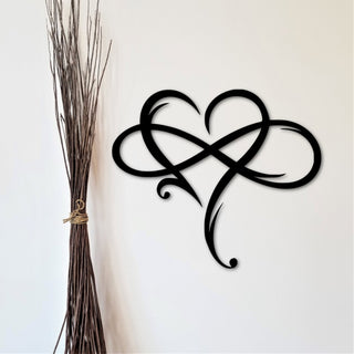 Metal Heart Infinity Sign, Infinity Symbol With Heart, Valentine Couples Gift, Gift For Her, Gift For Him, Metal Love Sign Laser Cut Metal Signs Custom Gift Ideas