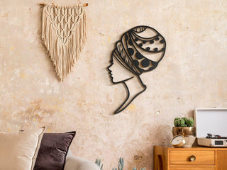 African Woman Decor Wall Art Cut Metal Sign Laser Cut Metal Signs Custom Gift Ideas