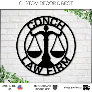 Custom Law Firm Metal Sign, Personalized Lawyer Sign, Lawyer Gift, Attorney Metal Sign, Law Student Gift, Judge Gift, Lawyer Office Decor Laser Cut Metal Signs Custom Gift Ideas