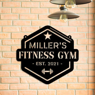 Personalized Weights Fitness Center Metal Gym Sign, Custom Cross Fit Club, Home Wall Decor, Metal Laser Cut Metal Signs Custom Gift Ideas