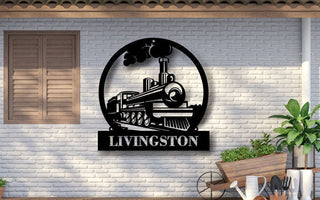 Train Metal Sign Metal Wall Decor, Custom Metal Name Sign, Railroad Signs, Railway Sign, Train Sign, Train Room, Train Decor, Metal Sign Laser Cut Metal Signs Custom Gift Ideas