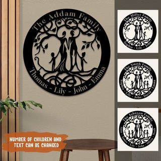 Personalized Tree Of Life Metal Art, Custom Number Of Children, Mother's Day Gift Laser Cut Metal Signs Custom Gift Ideas