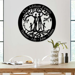 Personalized Tree Of Life Metal Art, Custom Number Of Children, Mother's Day Gift Laser Cut Metal Signs Custom Gift Ideas