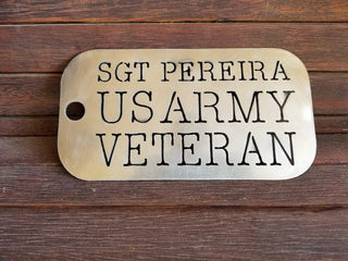 Military Sign, Marines Sign, Army Sign, Dog Tag Sign, Personalized Custom U.s. Military Dog Tag. Wall Decor. ,steel Art Laser Cut Metal Signs Custom Gift Ideas