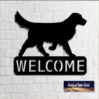 Golden Retriever Sign, Dog House, Family Dog, Entrance Sign, Wall Decor, Plasma Cut Steel, Custom Sign, Welcome Sign, Personalized Laser Cut Metal Signs Custom Gift Ideas