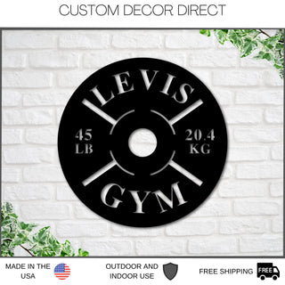 Gym Sign, Personalized Home Gym Sign, Custom Metal Gym Sign, Home Gym Decor, Cross Fit Sign, Metal Plate Name Sign, Workout Room Decor Laser Cut Metal Signs Custom Gift Ideas