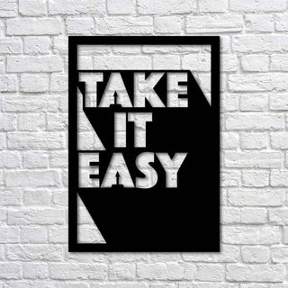 Take It Easy Modern Decoration (Rectangle) Wall Art Decor Cut Metal Sign Laser Cut Metal Signs Custom Gift Ideas