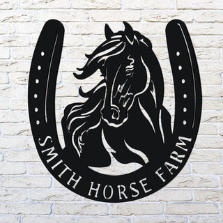 Horse Farm Metal Sign, Custom Metal Sign For Farm Sign For Barn, Metal Sign For A Ranch, Horse Ranch Sign, Horse Farm Sign, Horse Wall Decor Laser Cut Metal Signs Custom Gift Ideas