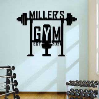 Metal Gym Sign, Custom Fitness Center, Club Wall Decor, Wedding Art Gift For Him/her, Metal Laser Cut Metal Signs Custom Gift Ideas