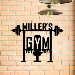 Metal Gym Sign, Custom Fitness Center, Club Wall Decor, Wedding Art Gift For Him/her, Metal Laser Cut Metal Signs Custom Gift Ideas