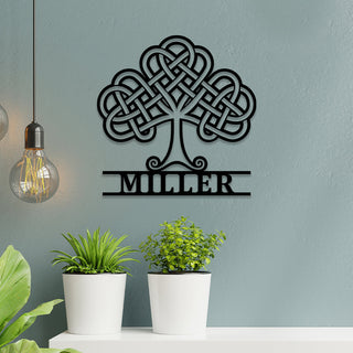 Personalized Tree Of Life Irish Celtic Knot Metal Sign Laser Cut Metal Signs Custom Gift Ideas