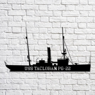 Uss Tacloban Pg22 Navy Ship Metal Art, Gift For Navy Veteran, Navy Ships Silhouette Metal Art, Navy Home Decor Laser Cut Metal Signs Custom Gift Ideas